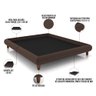 Cama Casal Base Box Pés de Madeira 156cm Otto P05 Veludo Marrom - Lyam Decor - 4