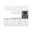 Ver imagem 1 de Cozinha Modulada Completa 7pçs 2 Armários 2 Balcões Paneleiro 2 Complementos C7p0 Branco - Henn
