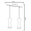 Ver imagem 2 de Pendente 7932 verde-40x100 cm-2L-Soq E27 max 50w-bivolt
