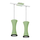 Ver imagem 1 de Pendente 7932 verde-40x100 cm-2L-Soq E27 max 50w-bivolt