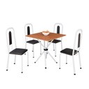 Ver imagem 2 de Conjunto Sala de Jantar com 4 Cadeiras Lívia Branco/Preto