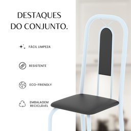 Conjunto Sala de Jantar com 4 Cadeiras Lívia - 7