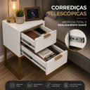 Ver imagem 4 de Mesa Cabeceira 25 Gavetas MDF Metalon Dourado Ouro Design Moderno Montada
