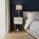 Ver imagem 5 de Mesa Cabeceira 25 Gavetas MDF Metalon Dourado Ouro Design Moderno Montada