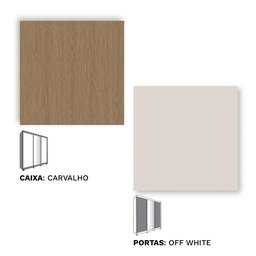 Guarda Roupa Casal 3 Portas de Correr Espelho Rimo New Honduras - Carvalho/offwhite - 8