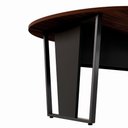 Ver imagem 3 de Mesa de Reunião Orgânica sem Gavetas MDP 180cm Louro Preto com Preto F5 Office