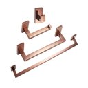 Ver imagem 1 de Kit Acessórios de Banheiro 4 Peças Latão Rose Gold Brilhante