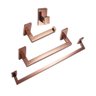 Kit Acessórios de Banheiro 4 Peças Latão Rose Gold Brilhante - 1