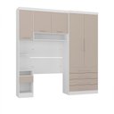 Ver imagem 2 de Quarto Modulado Solteiro com Guarda-roupas Maleiro e Cabeceira Alpes Master Luciane Móveis