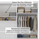 Ver imagem 6 de Quarto Modulado Solteiro com Guarda-roupas Maleiro e Cabeceira Alpes Master Luciane Móveis