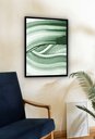 Ver imagem 2 de Quadro Decorativo Abstrato Traços Verde - 70x50cm:moldura Preta