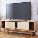Ver mais imagens de Rack Bancada Tv 65 Pol 2p 164 Cm Atlas Cinamomo Off White Madetec
