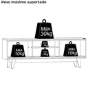 Ver imagem 4 de Rack Bancada Tv 65 Pol 2p 164 Cm Atlas Cinamomo Off White Madetec