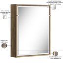 Ver imagem 3 de Conjunto para Banheiro Balcão e Armário com Pés 60cm Lionel B06 Branco Nogal - Lyam Decor