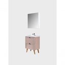 Ver imagem 5 de Gabinete para Banheiro com Cuba e Armario 60cm Retro Mdf Rosa Milano - On Móveis