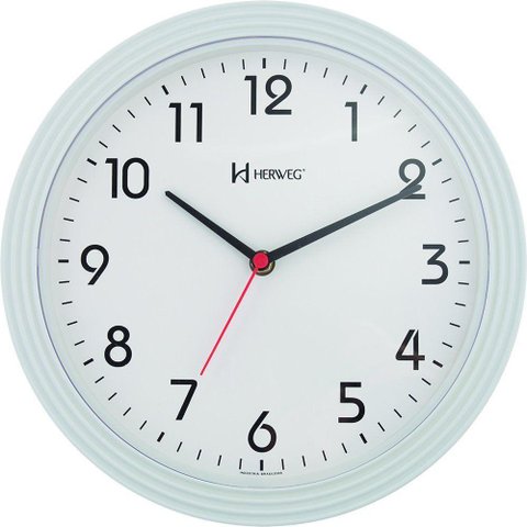 Relógio de Parede Herweg 6633 28cm Branco