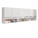 Ver imagem 1 de Armario Aereo de Cozinha Suspenso 6 Portas Nicho Suriname - Branco