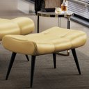 Ver imagem 2 de Kit 2 Puffs Decorativos Para Sala de Estar Pés Palito Lord Facto Dourado - Ibiza