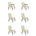 Ver imagem 1 de Kit 4 Cadeiras Germany + 2 Germany Retro Suede Bege Dominic Decor
