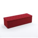 Ver imagem 3 de Kit Cabeceira Estofada Antares e Calçadeira Sagitarius 195 Para Cama King Sued Vermelho Aradecor