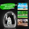 Mochila Pet Visão Panorâmica Gato Cachorro Cão Passeios Astronauta Azul - 5