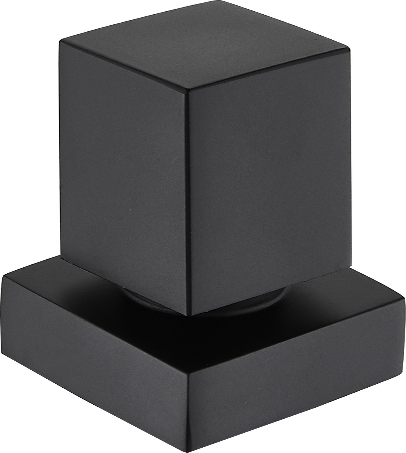 Acabamento para Registro Pressão Gaveta Padrão Base Deca Quadrado Black Matte Preto Fosco Metal Prem