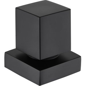 Acabamento para Registro Pressão Gaveta Padrão Base Deca Quadrado Black Matte Preto Fosco Metal Prem
