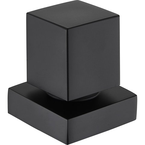 Acabamento para Registro Pressão Gaveta Padrão Base Deca Quadrado Black Matte Preto Fosco Metal Prem
