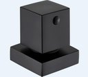 Ver imagem 2 de Acabamento para Registro Pressão Gaveta Padrão Base Deca Quadrado Black Matte Preto Fosco Metal Prem