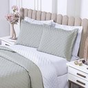Ver imagem 5 de Kit Cobre Leito Milão Casal 3 Peças 100% Poliéster - Linho / Branco