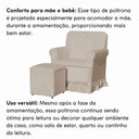 Ver imagem 7 de Poltrona Balanço de Amamentação Quarto com Puff Emilia Suede Suede Cappuccino