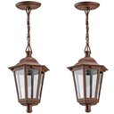 Ver imagem 1 de Kit 2 Luminárias de Teto Lustre Pendente Retrô Sala de Estar Grega Cristal Dital Marrom Ilumina