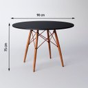 Ver imagem 2 de Mesa Eiffel Wood Cobre Tampo de Madeira 90cm Preto Asturias