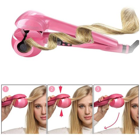 Modelador Cachos Automático Bivolt Germany Rosa