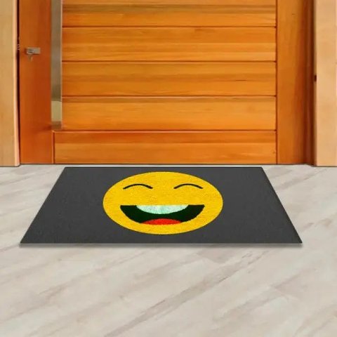 Capacho Divertido Emoji Sorridente