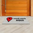 Ver imagem 1 de Tapete Capacho Divertido Você Está Aqui 60x40 cm Prata