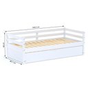 Ver imagem 3 de Bicama Infantil Slim Madeira Maciça Branco Housin