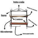 Ver imagem 6 de Prateleira Porta Condimentos Rústica de Ferro e Madeira Artesanal