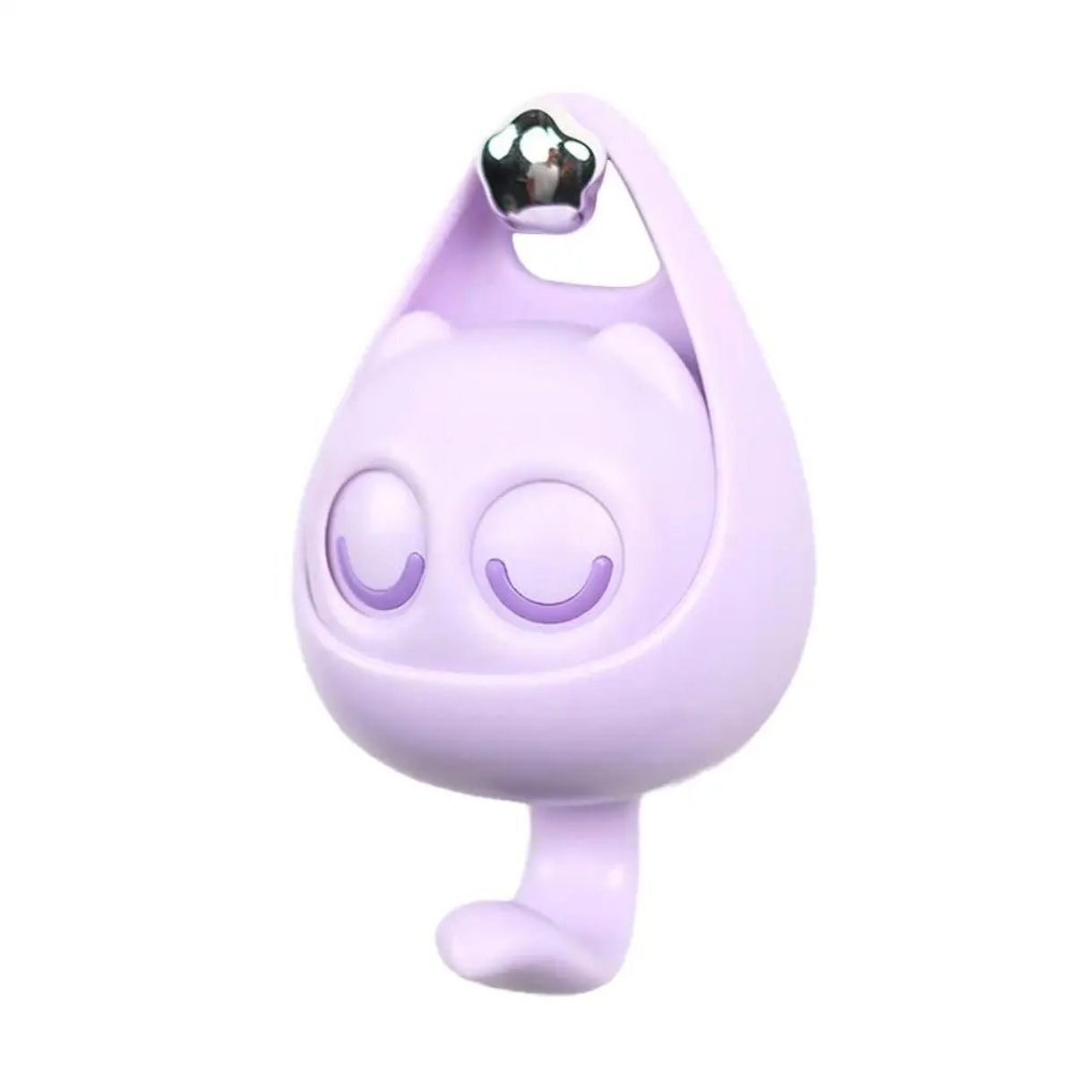 Porta Chaves Gatinho Gancho Multiuso Cabideiro Gato Kawaii - Roxo - 1