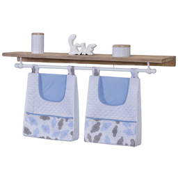 Porta Fralda Organizador Quarto de Bebê Menino Menina 2 Peças Varão:nuvem Azul Bebê - 2