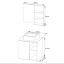 Ver imagem 3 de Gabinete de Banheiro com Cuba e Espelheira 60cm Multimóveis CR10095 Branco