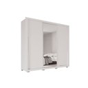 Ver imagem 2 de Guarda Roupa Casal Panamá Porta Espelho Central 3 Portas 4 Gavetas Salleto Branco