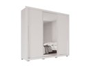 Ver imagem 2 de Guarda Roupa Casal Panamá Porta Espelho Central 3 Portas 4 Gavetas Salleto Branco