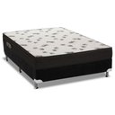 Ver imagem 1 de Cama Box Casal: Colchão Espuma D45 Ortobom Light Saúde Ortopilow + Base CRC Suede Black(138x188)