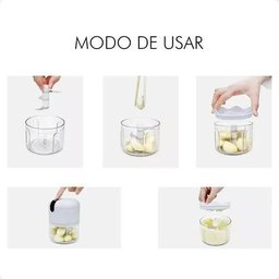 Mini Processador Moedor Triturador Alimentos Recarregável - 5