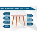 Ver imagem 2 de Conjunto: Mesa Sala Jantar Dani Tampo Madeirado 110cm e 4 Cadeiras Fernanda Madeirado/off White -
