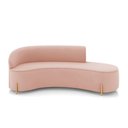 Ver imagem 5 de Sofá 4 Lugares Orgânico 220cm Pé Dourado Morgan Veludo Rosê D03 - D’Rossi