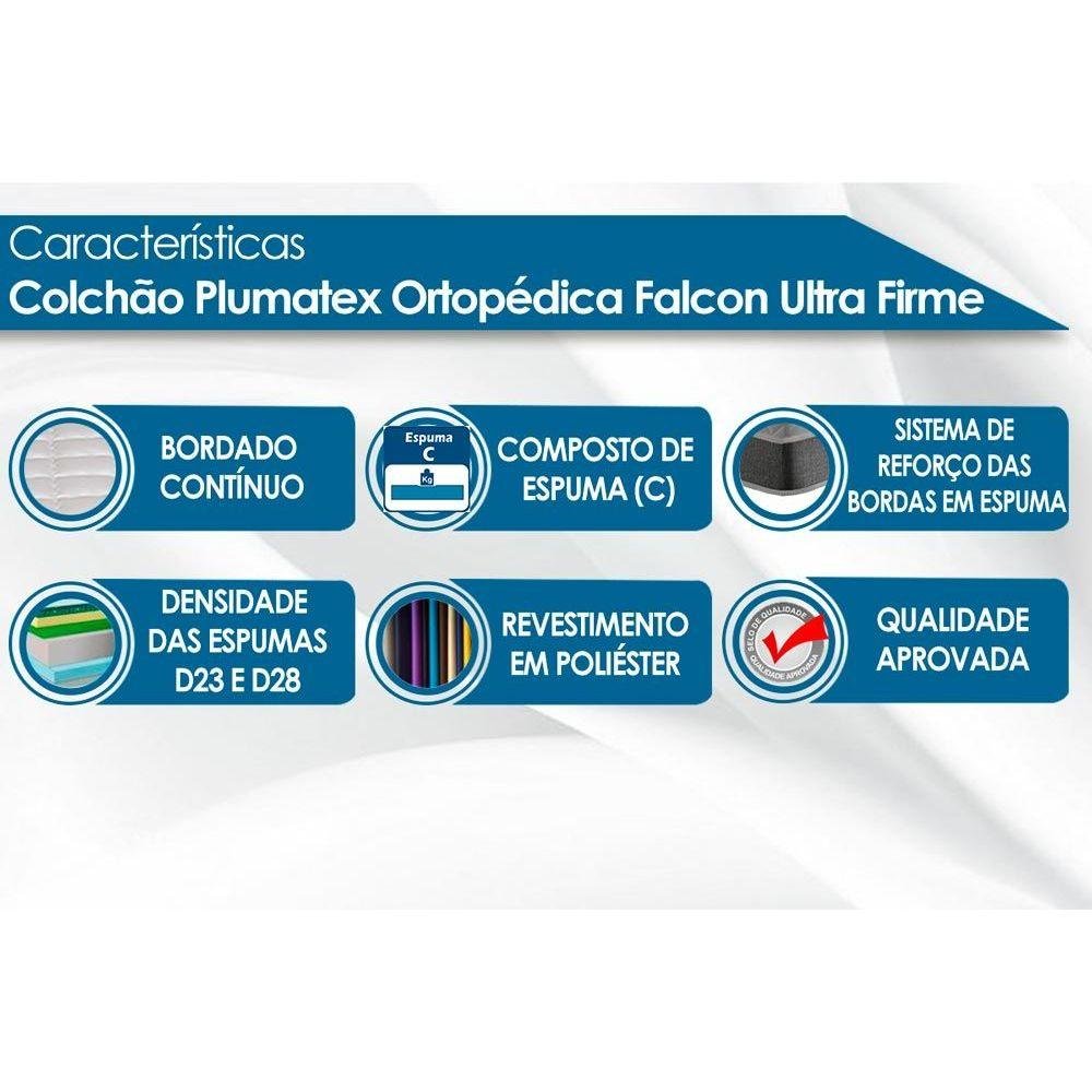 Colchão Plumatex Espuma Ortopédica Falcon 138x188x24 - 3