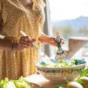 Ver imagem 4 de Talheres de Salada Flower &amp; Lemon em Melamina - 28x8xh 1 Cm