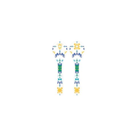 Talheres de Salada Flower &amp; Lemon em Melamina - 28x8xh 1 Cm